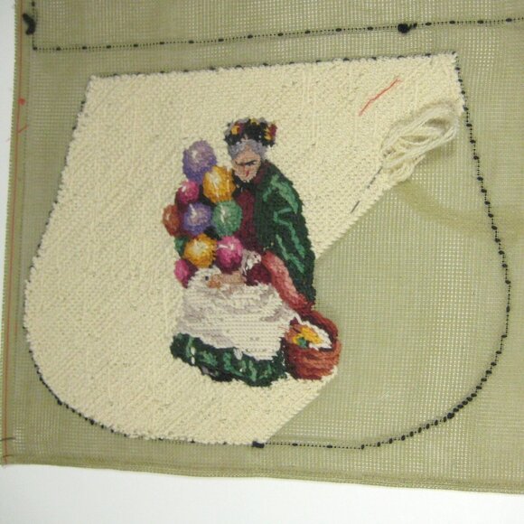 Paragon Crewel Embroidery Purse Form Needlecraft Royal Doulton Canvas Vintage - Picture 6 of 12